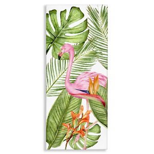 Stupell Industries Tropical Plants & Flamingo, 13" x 30" - 1 of 4