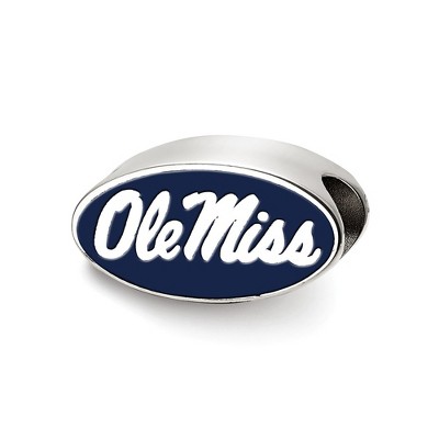Black Bow Jewelry Sterling Silver Mississippi Rebels NCAA Bead Charm