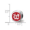Black Bow Jewelry Sterling Silver Chicago Blackhawks NHL Bead Charm - 3 of 4