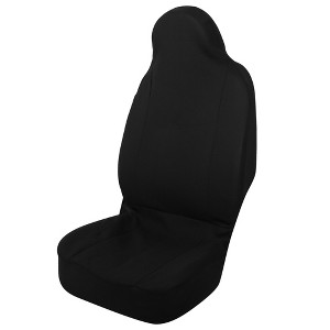 Unique Bargains Front Seat Covers Protector Polyester Seat Cover Protector Pad Universal for Car Truck SUV Black - 1 of 4