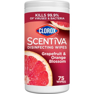 Clorox Scentiva Grapefruit &#38; Orange Blossom Disinfecting Wipes - 75ct