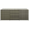 Storage Chest Grey PE Rattan, Powder-Coated Steel Large - 4 of 4