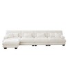 NicBex Couches for Living Room 3-Seater Sofa Cloud Couch Comfy Chenille Upholstered Modular Deep Seat Sofa with 5 Pillows and Ottoman - 2 of 4