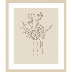 Amanti Art Floral Study 1 by Kate Aurelia Holloway Wood Framed Wall Art Print - 1 of 4