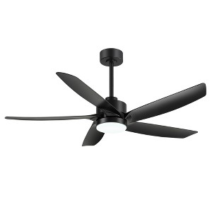 Airsurfer Vintage Black 5-Blade Ceiling Fan with LED Light & Remote, Silent DC Motor for Indoor Living Room or Bedroom - 1 of 4