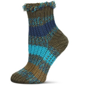 Memoi Inner Blend Striped Anklet Home Sock - 1 of 4