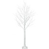 4ft 48led Artificial Christmas Tree with Stand Lightweight Easy Assembly Snowy Christmas Tree for Holiday Decoration White - 4 of 4