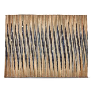tagltd Bali Midnight Blue Placemat - Machine Washable, Everyday Use, 19"L x 14"W x 0.25"H, Stylish Table Decor - 1 of 3