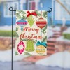 18.0 Inch Vintage Ornament Garden Flag Merry Christmas Garden Flags - 2 of 2