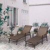 2pc Outdoor Recliner Adjustable Aluminum Patio Chaise Lounge Chairs - Crestline Products - image 2 of 4