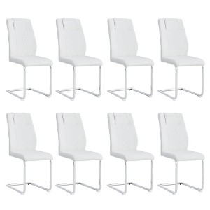 Lyngins Dining Room Side Chairs Set of 4/6/8,Modern Dining Chairs with Faux Leather Padded Seat and Metal Legs for Kitchen,Living Room,Office - 1 of 4