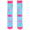 Miami Vice Socks Men's Flamingos and Palms All Over Design Adult Mid-Calf Crew Socks Multicolored - 3 of 4