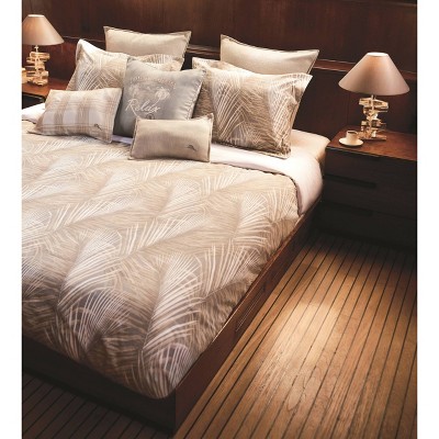Gray Cotton Reversible Queen Comforter Set with Shams