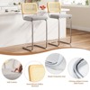 FURNIinspire Dining Chair, Counter Height Bar Stools Set of 2, Bar Chairs and Stools, Armless, Ideal for Kitchen Islands, Gray, 18.9"*17.7"*42.5" - 4 of 4