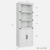 5 Tier Book Shelf, Farmhouse Book Case with Cabinet, 68.7" Tall Book Shelf with Storage Doors, - 3 of 4