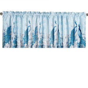 The Lakeside Collection Blue Peacock Bath Collection - Valance - 1 of 2