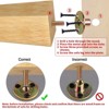 Aoibox Set of 8 Square Solid Wood Furniture Legs 6 Inch Replacement Sofa Feet with Hardware for Couch Bed Cabinet Natural - 3 of 4