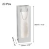 Unique Bargains Paper Sturdy Reusable Fashionable Wine Gift Bags with Rope Handles 4.92"x3.35"x14.2" - 2 of 4
