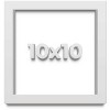 PosterPalooza | Square Slim Profile White Picture Frame - UV Acrylic, Foam Board Backing, Hanging Hardware - 2 of 4