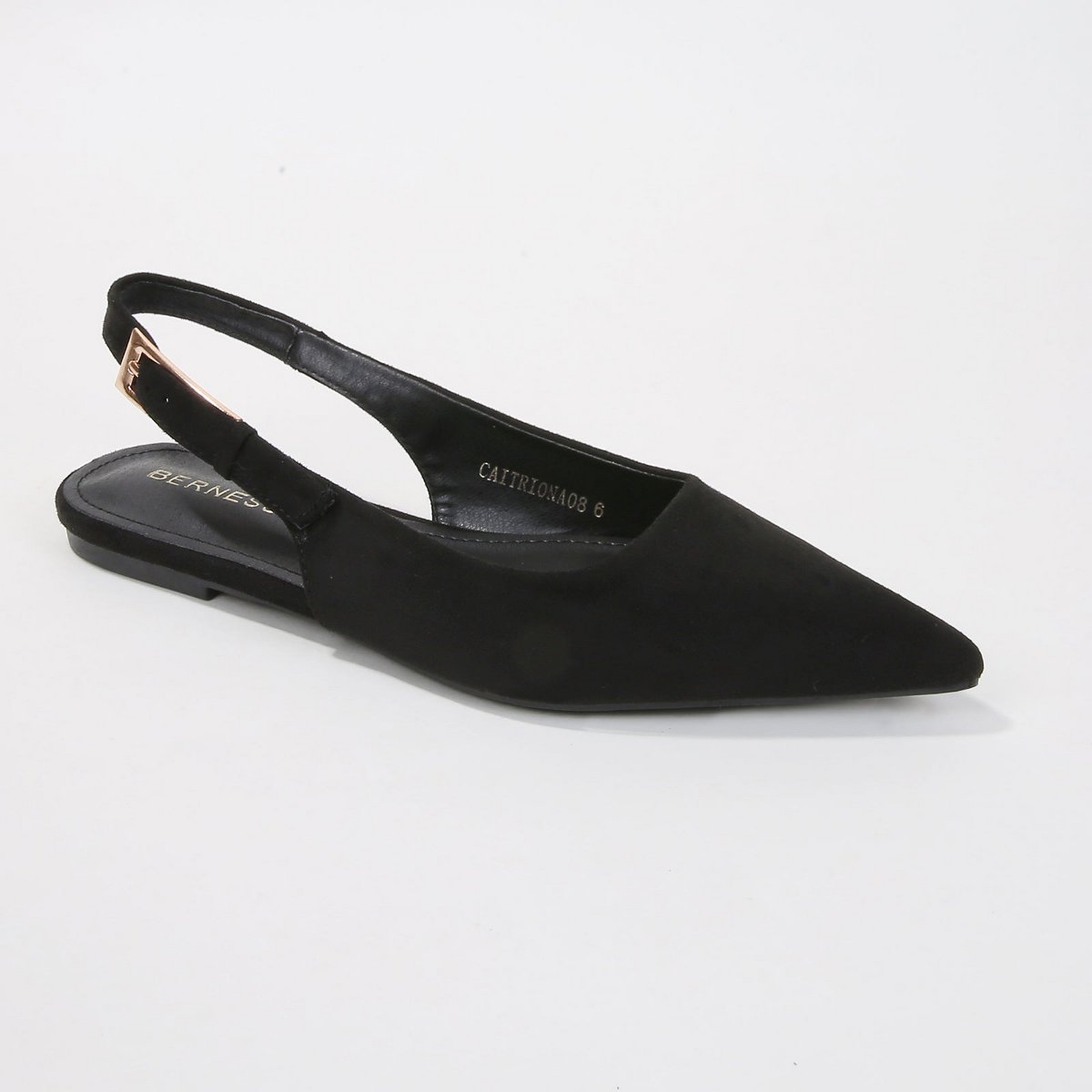 Обувь BERNESS Women's Caitriona Suede Pointed Slingback Flats Beige 8 — фото 5