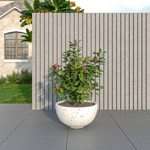 LeisureMod Iris Fiberstone Round Planter with Drainage Holes for Indoor and Outdoor Use - 1 of 4