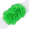 INSPIRE CHIC Women's Large Chiffon Rose Double-Flower Elastic Stretch Wide Corset Waist Belt 1 Pc - 2 of 4