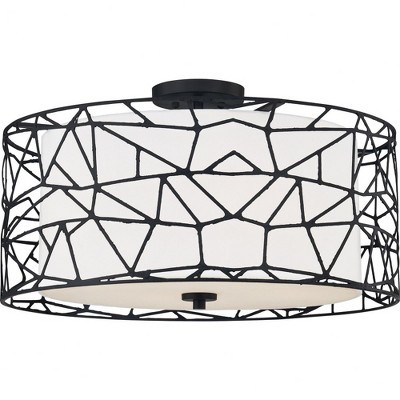 Quoizel Lighting Newcastle 4 - Light Semi-Flush Mount in  Matte Black