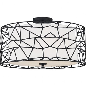 Quoizel Lighting Newcastle 4 - Light Semi-Flush Mount in  Matte Black - 1 of 4