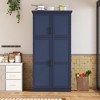 KTMBDW Kitchen Pantry Cabinet, Pantry Storage Cabinet with Adjustable Shelves and 8 Pull-out Trays, Sideboard Buffet Cupboards Storage Shelf - 2 of 4