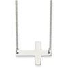 Chisel Stainless Steel Polished Sideways Cross on a 21" Cable Chain Necklace - 2 of 4
