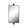 26.5" Metal Swivel Wall Mirror Brass - Storied Home: Large, Rectangular, No Assembly Required - 2 of 4