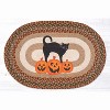 Earth Rugs Pumpkin & Cat Oval Patch Rug – Hand-Braided Jute 20x30 Fall Harvest Halloween Accent Mat - 2 of 3