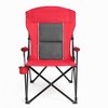 Sevobal Outdoor Portable Chairs High Back Lawn Chair with Cup Holder and Collapsible Design for Backyard Garden Patio, Red, 9.06"*6.69"*36.22" - 4 of 4