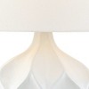 360 Lighting Dobbs Modern Mid Century Accent Table Lamp 22 1/2" High White Glaze Geometric Ceramic Oval Shade for Bedroom Living Room Bedside Office - 3 of 4