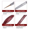 Unique Bargains Detail Nylon Hair Miniature Painting Brush 5 Pcs - 4 of 4