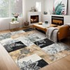 Washable Area Rug for Living Room Bedroom Rug Modern Floral Area Rug Non Slip Rugs Soft Low Pile Stain Resistant Carpet - 2 of 4