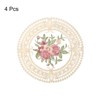 Unique Bargains Polyester Floral Pattern Vintage Lace Absorbent Coasters - 3 of 4