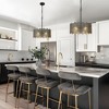 LNC Hemaaolay 4-Light 16" Modern Drum Small Chandelier, Matte  Black and White  Mercury Glass - 4 of 4