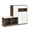 RISOKEYS 2-in-1 Multi-functional Shoe Rack with Padded Seat, Versatile Shoe Storage Solution with Adjustable Shelves for Hallway - 4 of 4