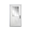 PexFix 36"x80" 6-Lite 2-Panel Fiberglass Composite Door White Left Hand Inswing Entrance Door Exterior Front Entry Doors With 4-9/16 Frame - 3 of 4