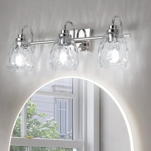 3/4/5/6 Light Bathroom Light Fixtures Chrome Vanity Light Fixtures Over Mirror Wall Mount Lighting Fixture - 1 of 4