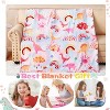 Lomsoe Christmas Throw Blanket, Cute Santa Claus Flannel Holiday Blankets Pink Christmas Blanket Gifts, Home Decor Rainbow Blanket. - 3 of 4