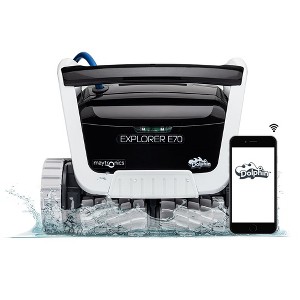 Dolphin Explorer E70 Wi-Fi Robotic Pool Cleaner with Caddy, Multi-Layer Filters, for Inground Pools up to 50 FT - 1 of 4