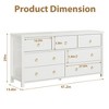 Garvee Modern Drawer Dresser, Freestanding Bedroom Chest of Drawers, Wooden Storage Organizer for Nursery, Living Room, Closet, White - 2 of 4