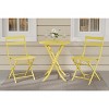 3 Piece Patio Set,Folding Patio Table and Chairs, Folding Outdoor Patio Furniture Sets,Weather Resistant Conversation Set for Yard Garden - 3 of 4