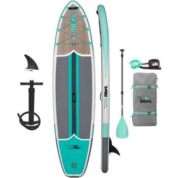 Drift 11'6" Inflatable Stand Up Paddle Board, SUP with Accessories - Coiled Leash, Pump, Lightweight Paddle, Fin & Travel Bag