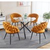 Vynxaria Black Round End Table - Modern Tempered Glass Dining & Space-Saving Kitchen Table - 3 of 4