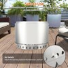 Stove Bonfire with Stand, 27 Inch Smokeless Firepit, 360° Airflow & Removable Ash Pan, Stainless Steel Wood Burning Fireplace - 2 of 4
