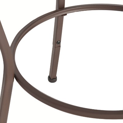 Casey Trio Brown Faux Leather Adjustable Swivel Stools