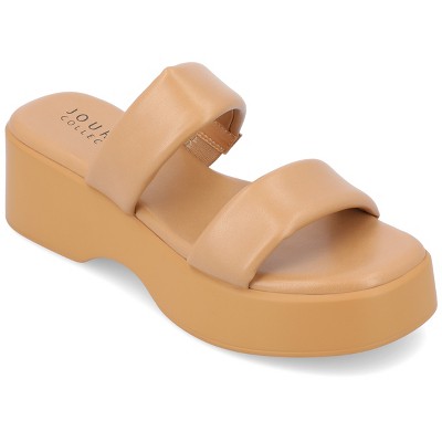 Journee Collection Womens Veradie Slip On Platform Sandals